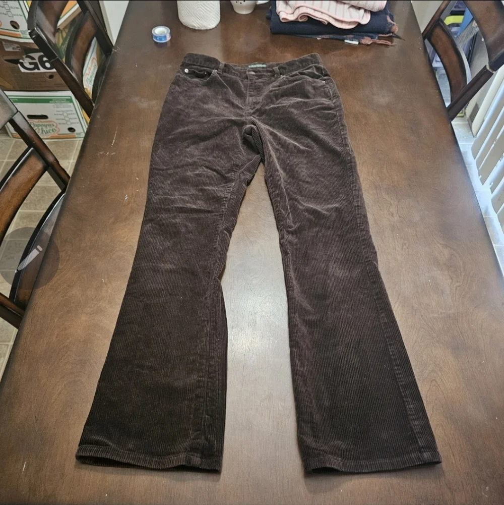 Ralph Lauren Jeans Company Brown Corduroy Bootcut  Pants Stretch Women's Size 8 - Picture 4 of 12